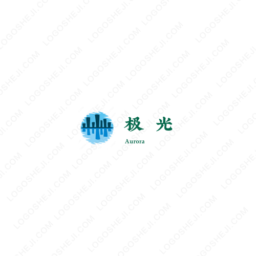 遇見藍顏logo設計