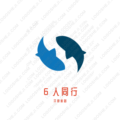 6人同行logo設計