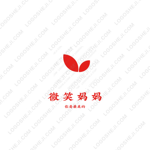 微笑媽媽logo設(shè)計