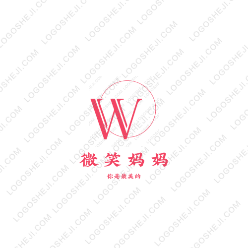 微笑媽媽logo設(shè)計