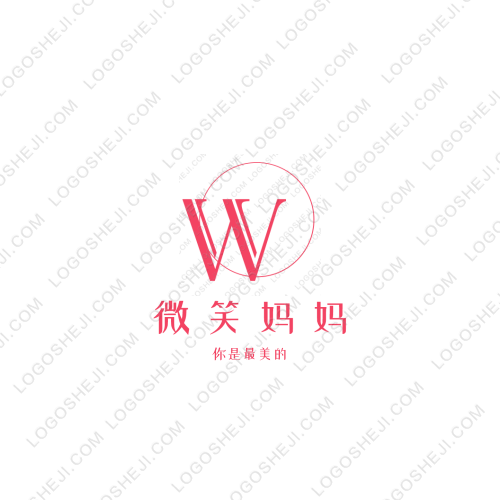 微笑媽媽logo設(shè)計