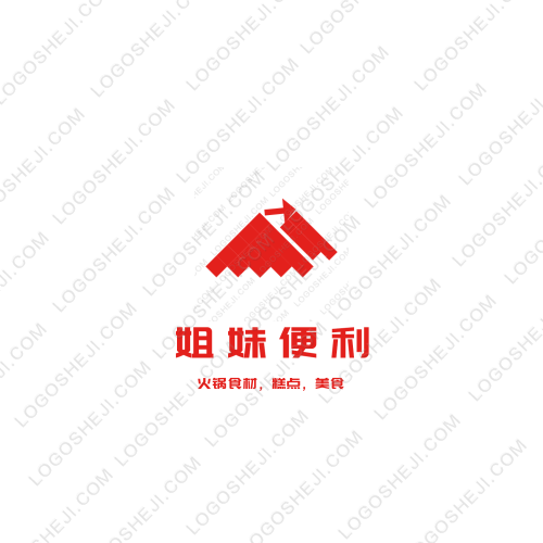 姐妹便利logo設計