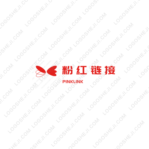 粉紅鏈接logo設計