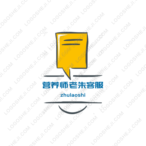 營養師老朱客服logo設計