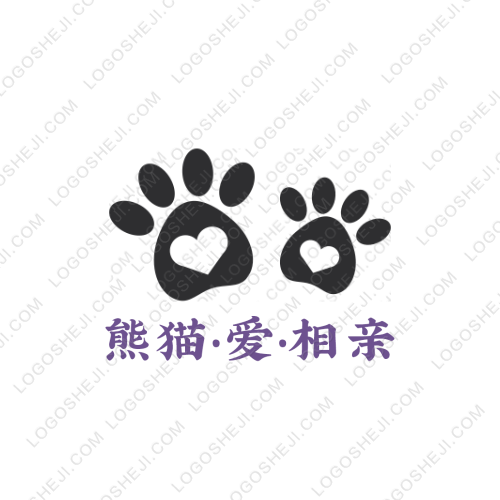 熊貓?愛?相親logo設計