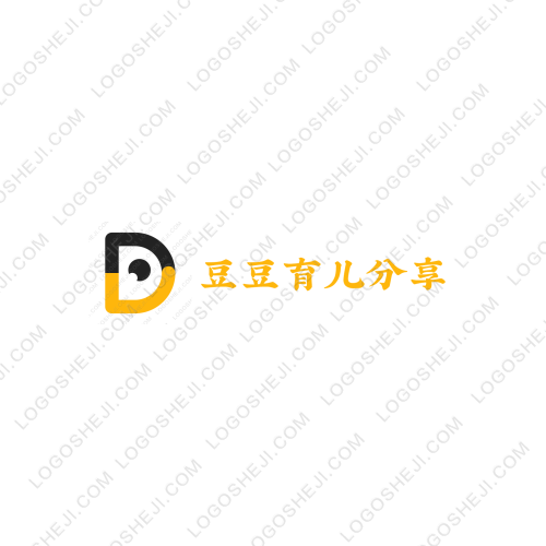 豆豆育兒分享logo設計