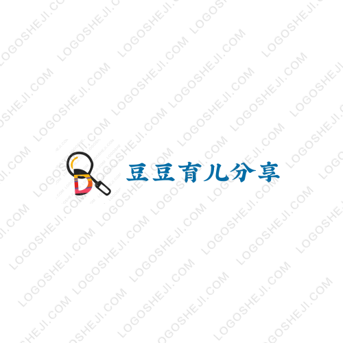 豆豆育兒分享logo設計