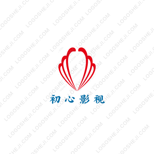 愛相伴心相隨logo設(shè)計