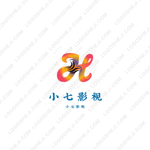 小七影視logo設計